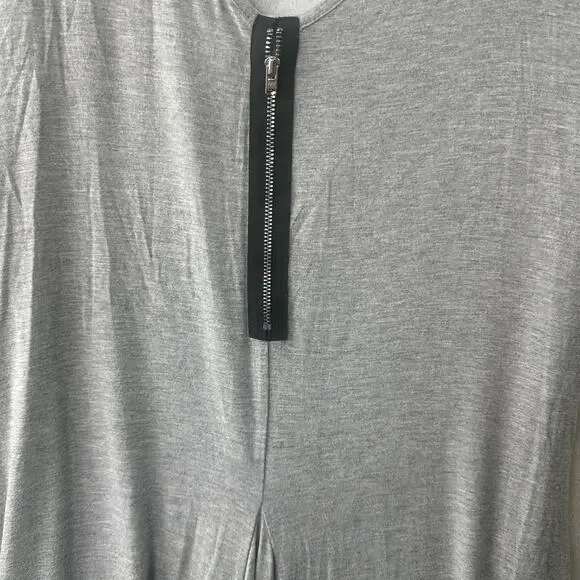 Soft Surroundings Gray High-Low Long Sleeve Top with Zipper Back – Size Large - Picture 4 of 5